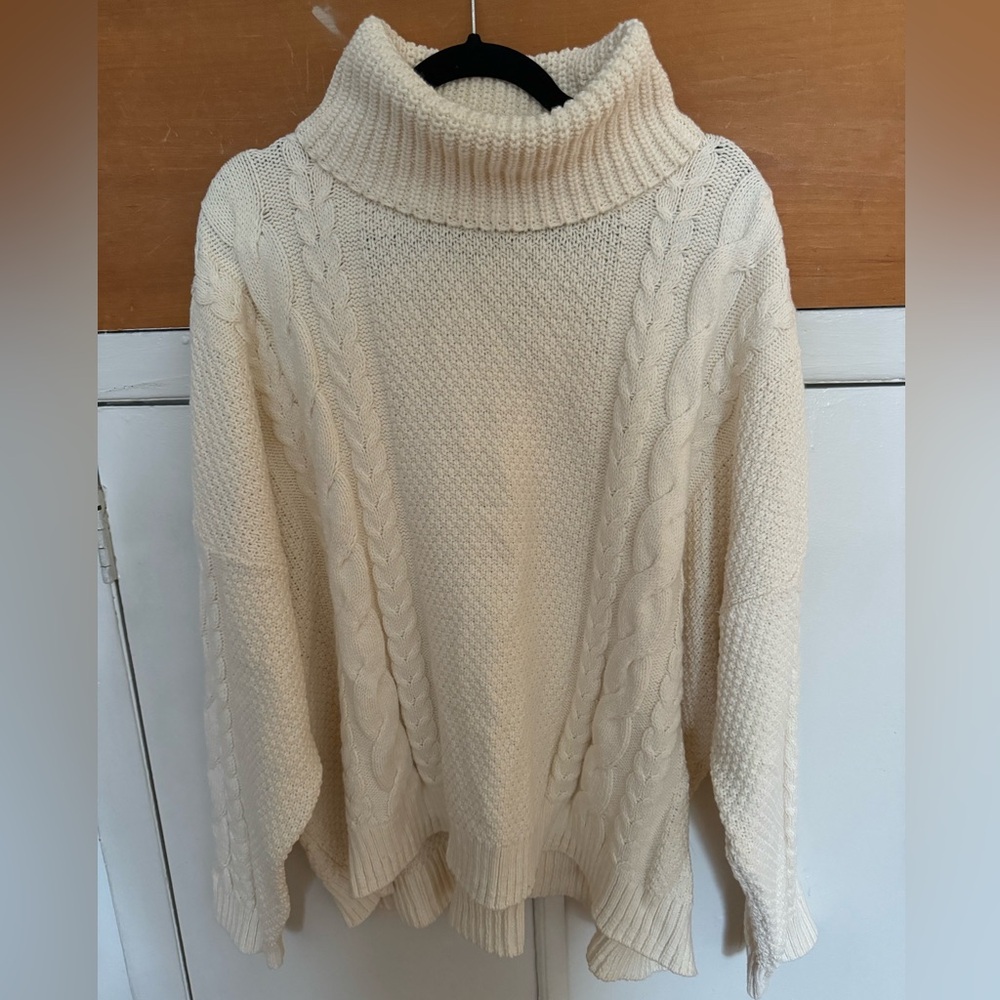Madewell Cream Turtleneck Sweater